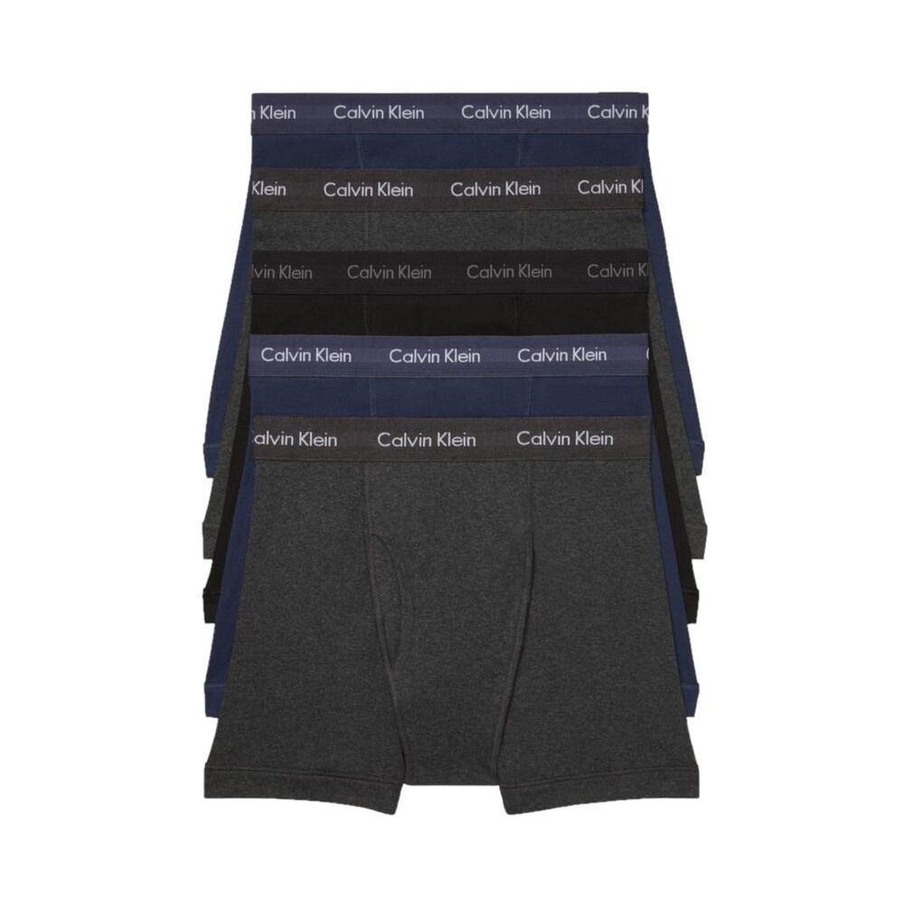 Calvin Klein Men's Cotton Classics 5-pack Boxer Brief Shadow Waistband, XX-Large